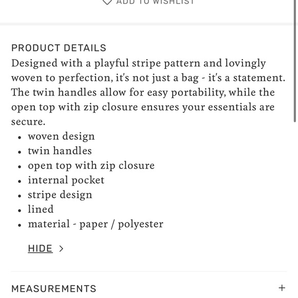 Stripe woven bag - Picture 6 of 6